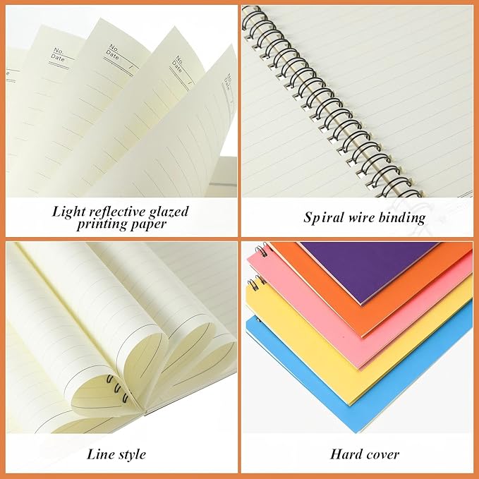 Leelosp 12 Pack Small Spiral Notebook 5 x 7 Inch Lined College Ruled Spiral - Image 2