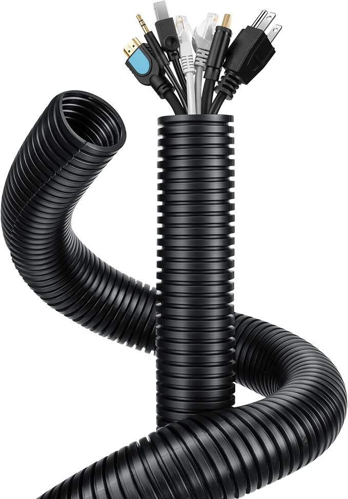 Wire Loom 1 inch 6.6ft, YCLYC Split Loom, Outdoor Cord Protector, Flexible Wire by YCLYC
