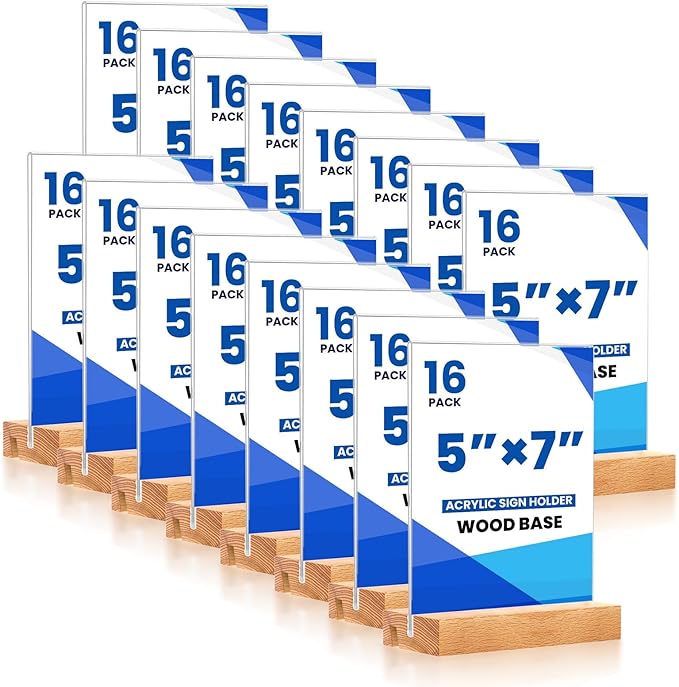 EthPul 16 Pack 5x7 Acrylic Sign Holder by Unknown