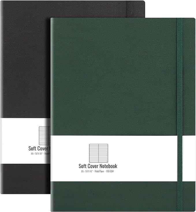B5 College Ruled Notebook Softcover Journals- AHGXG Large Composition Notebook by AHGXG