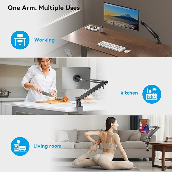 Jakeko Strong Magnetic Portable Monitor Desk Clamp - 75mm VESA Mount 4.7" 12.9" - Image 7