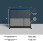 Stand Up Desk Store Expanse Modular Wall | 53'' x 48'' Wall | Expandable - Image 4
