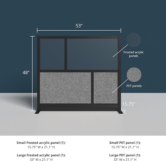 Stand Up Desk Store Expanse Modular Wall | 53'' x 48'' Wall | Expandable - Image 4
