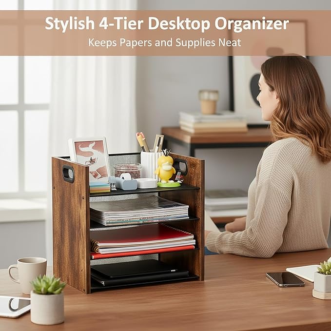 Boershun Wood Desk Organizer - Image 4