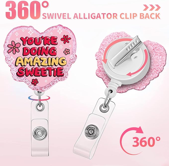 Aoryalps Retractable Badge Reel Holder Retractable - Image 4
