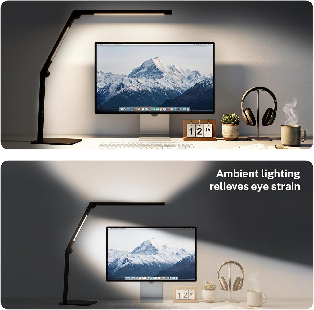 led desk lamp for home office with base shown in use