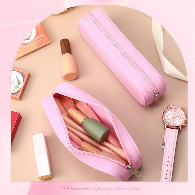 Feifeiya 8 Pcs Silicone Pencil Case Pen Zipper Pouch Bags Aesthetic Back to - Image 4