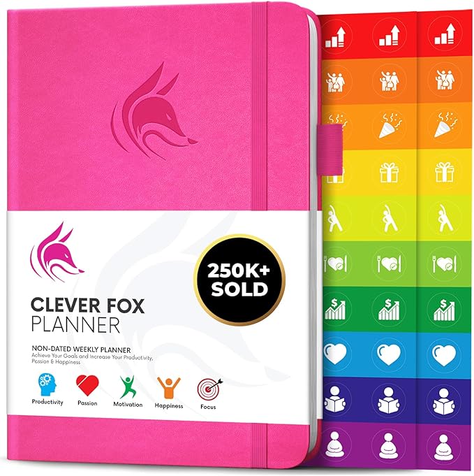 Clever Fox Planner – Undated Weekly & Monthly Planner by CleverFox