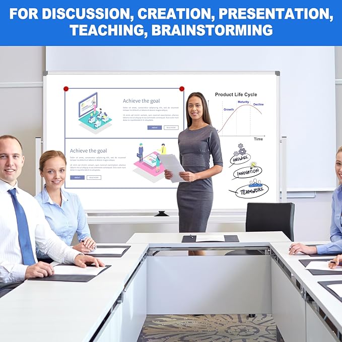 Max-officoo Magnetic White Board Dry Erase Whiteboard - Image 5