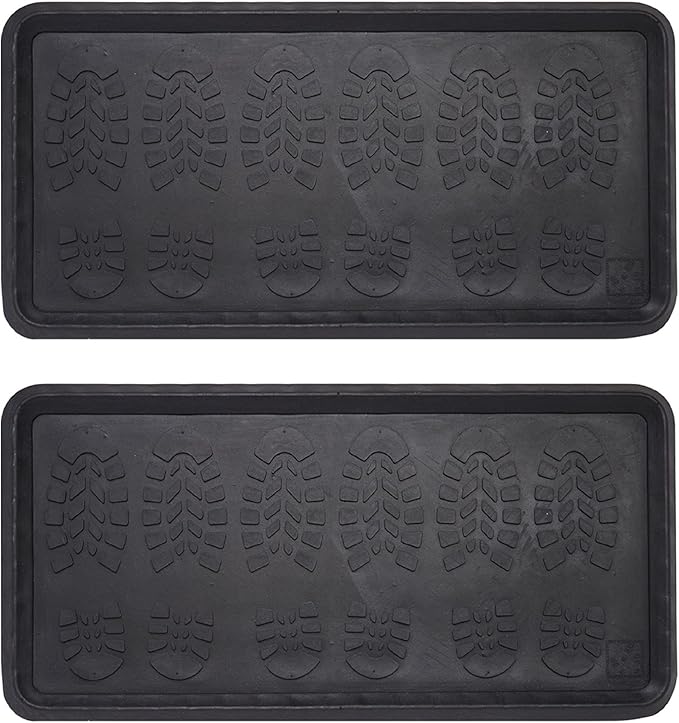 Envelor Rubber Boot Tray for Entryway Indoor Shoe Trays for Mudroom Wet Shoe by Envelor