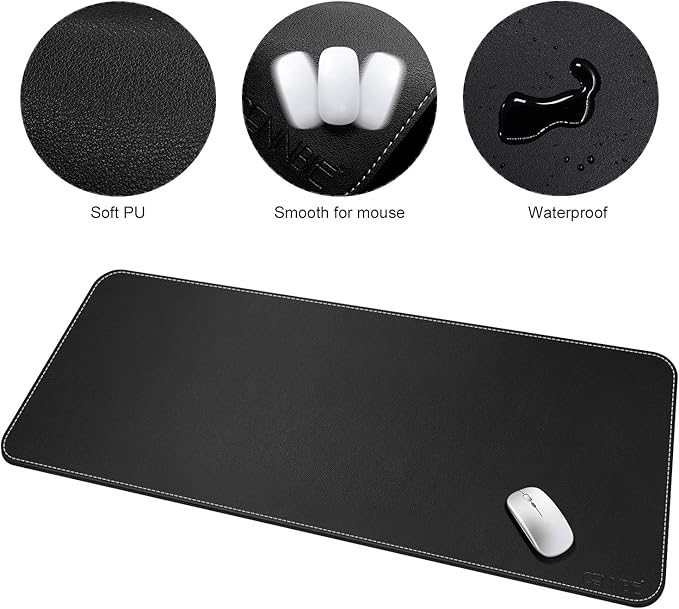 CENNBIE Leather Desk Mat, Extra Large Desk pad, Desk mats on top of desks - Image 3