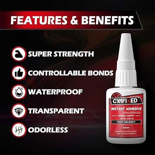 Thick Super Glue Clear Heavy Duty Ca Glue Repair Wood Furniture Plastic Crafts - Image 2