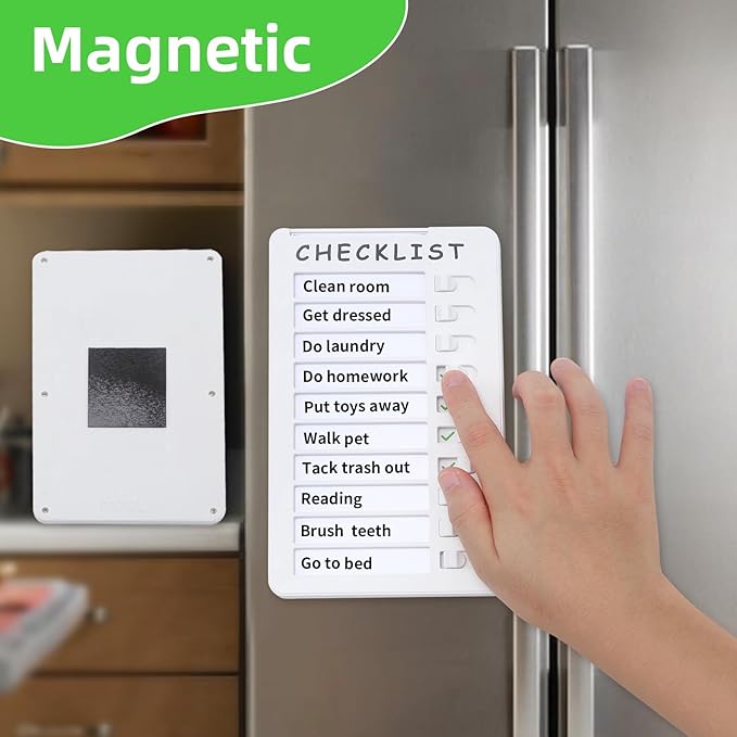 2-Pack Magnetic Dry Erase Checklist Board – Reusable Whiteboard Task Planner - Image 3