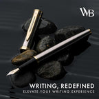 Wordsworth & Black Fountain Pen Set, 18K Gilded Extra Fine Nib, Includes 24 - Image 2