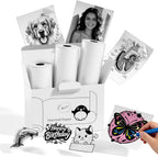 Memoking T02 Paper, White Thermal Sticker Paper, 50mmx3.5m, 3 Rolls | Compatible with T02/M02/T02 Pro/Q02E/M02X Mini Printer, Sticker Paper for Study, Photos, Journal, Texts, 2 Year Adhesive