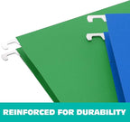 HERKKA Extra Capacity Hanging File Folders, 60 Pack Reinforced Letter Size - Image 4