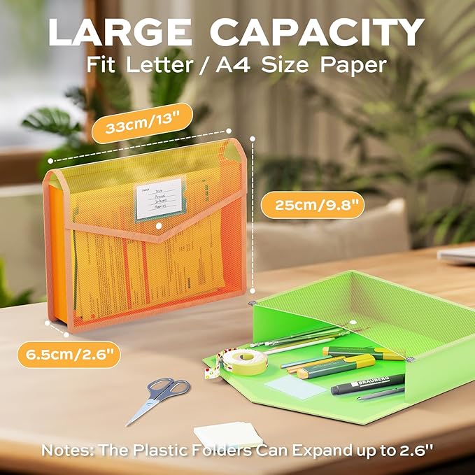 Deli 10 Pack Plastic Expanding File Folder, Folders - Image 2