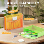 Deli 10 Pack Plastic Expanding File Folder, Folders - Image 2