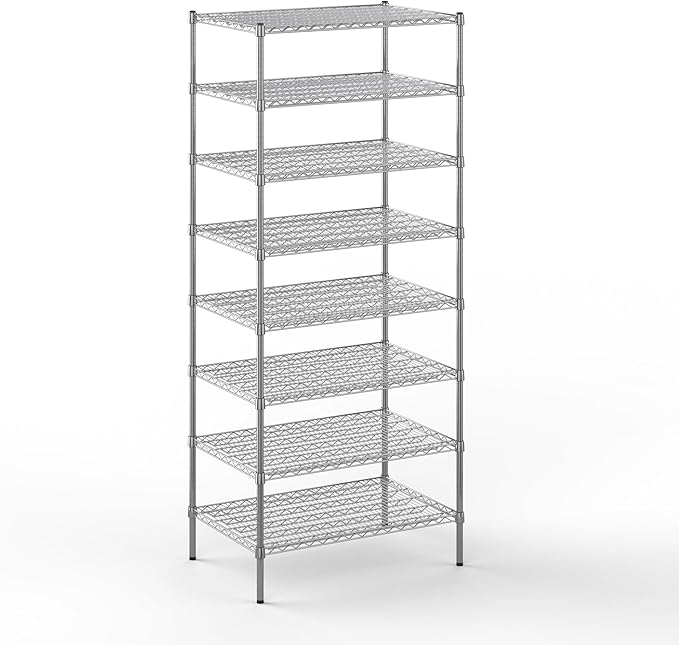 Regal Altair 24" Deep x 36" Wide x 86" Height Wire Shelving Kit | 8-Tier | NSF by Regal+Altair