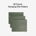Smead Hanging File Folder, 1/5-Cut Adjustable Tab, Letter Size, Standard Green - Image 3