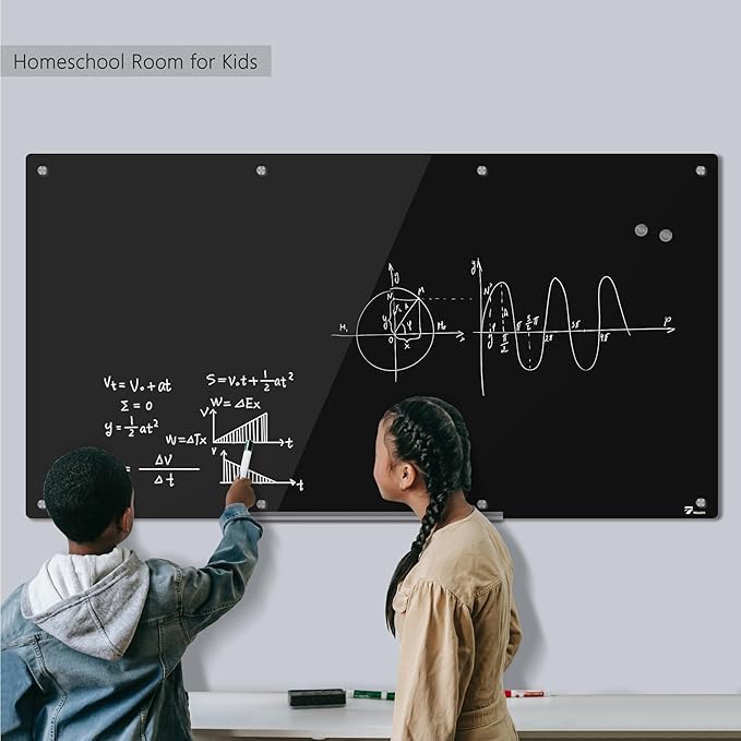 TOWON 8 x 4ft Glass Whiteboard Wall, Big Glass Dry Erase Board - Image 2
