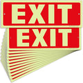 iSYFIX Exit Glow in the Dark Sign – 12 Pack 12x4 Inch – 40 mil Thick by iSYFIXPREMIUMSIGNS