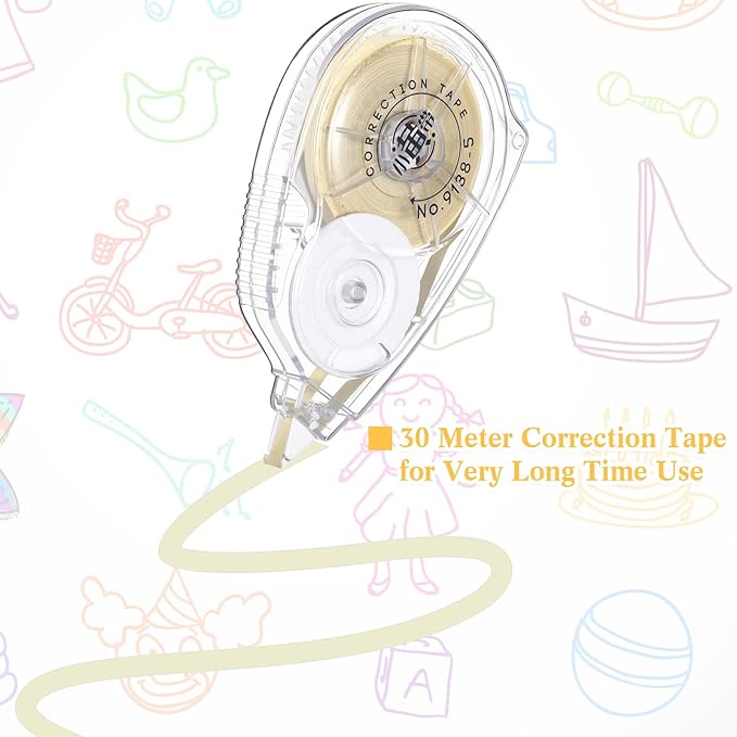 Zonon 4 Pieces Correction Tape Cream Color Beige Corrective Tape Eraser 100 - Image 3