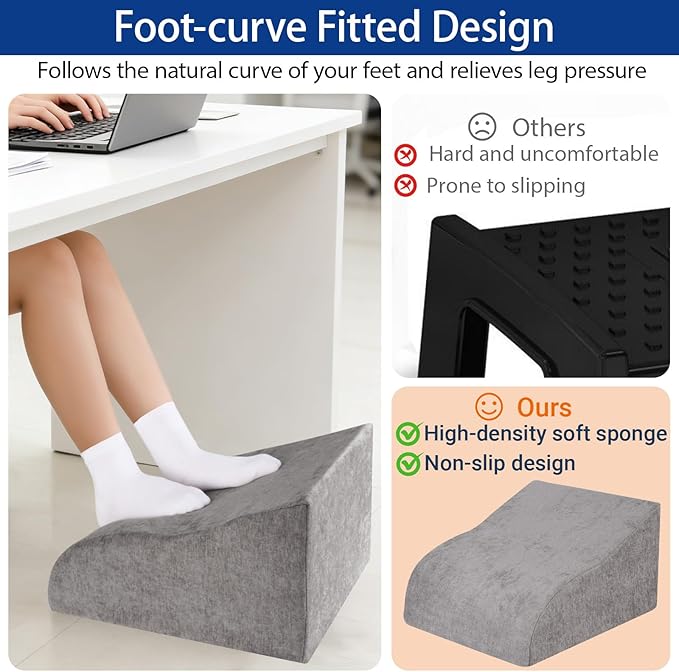 Opuvidity Foot Rest for Under Desk at Work, Ergonomic Under Desk Footrest - Image 7