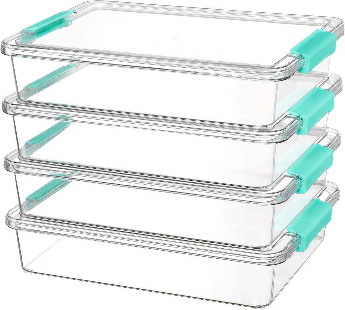 vtopmart 4 pack 6 qt plastic storage bins, main product view