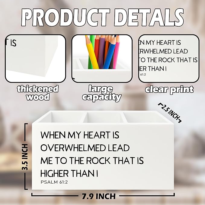 XPH Christian Pen Pencil Holder Organizer - Image 7