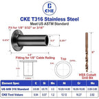 CKE 40 Pack T316 Stainless Steel Black Protector Sleeves - Image 3