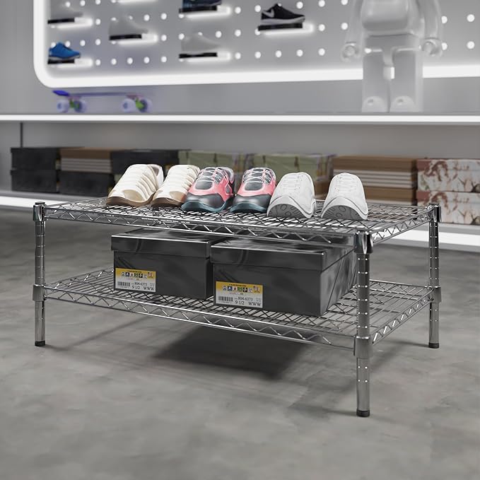 Regal Altair 21" Deep x 36" Wide x 14" Height Wire Shelving Kit | 2-Tier | NSF - Image 2