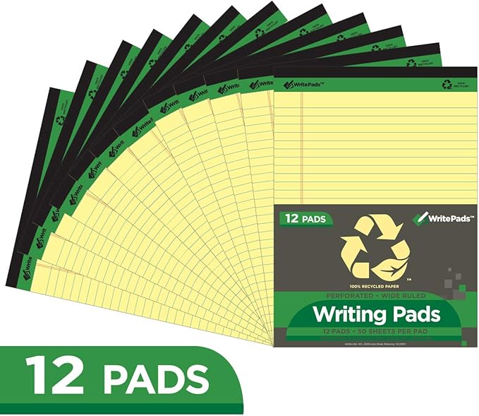 KAISA Legal Pad Writing Pads, 8.5"x11.75" Wide Ruled, 56GSM Paper Notepads - Image 6