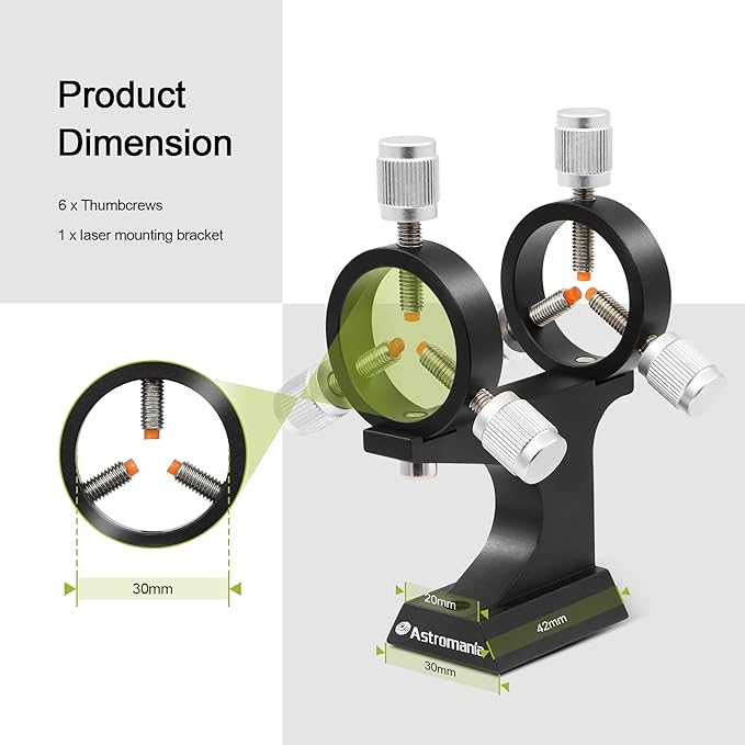 Astromania Aluminum Alloy Adjustable Laser Finder Scope Mounting Bracket - Image 6