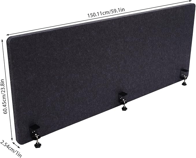 DouSeiAi Clamp-On Desk Divider, Desk Privacy Panel, Office Sound Absorbing - Image 2