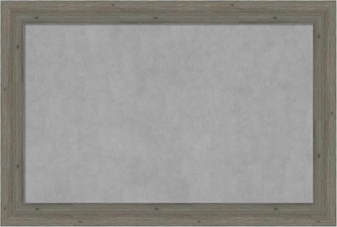 Amanti Art Grey Framed Magnetic Board 25x37 Large Vision Board by AmantiArt