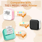 Phomemo 50mm T02 M02 White Thermal Sticker Paper, 3Rolls | Labels Sticker Paper Receipt Printer Paper, For T02 M02 M02X S002 AHM2 X6 D21 Mini Sticker Printer