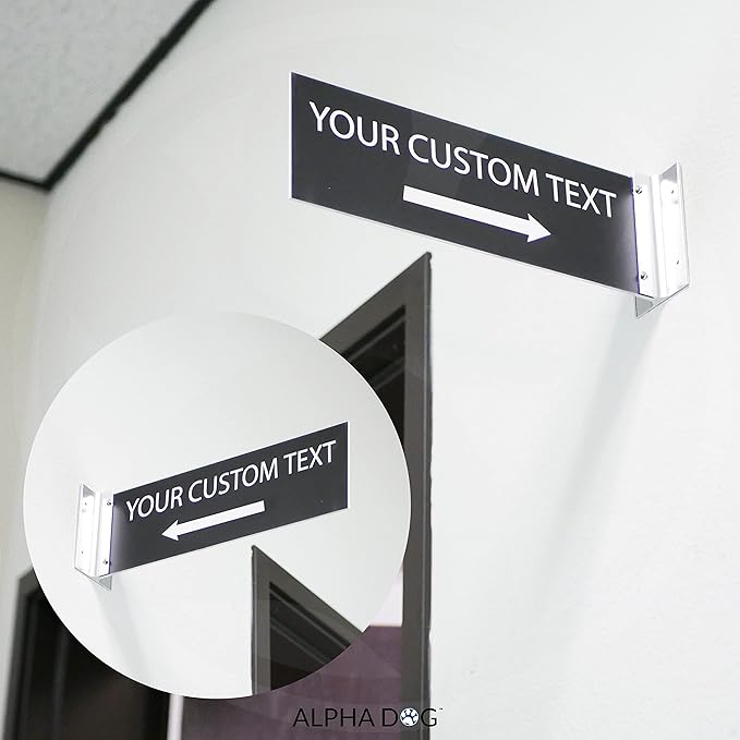ALPHA DOG SIGNS Custom Projecting Hallway Sign, Personalized Indoor Outdoor - Image 4