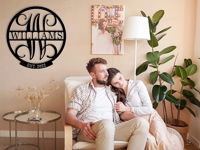 ENFODREAM Personalized Family Name Sign, Monogram Wall Decor, Custom Last Name - Image 2