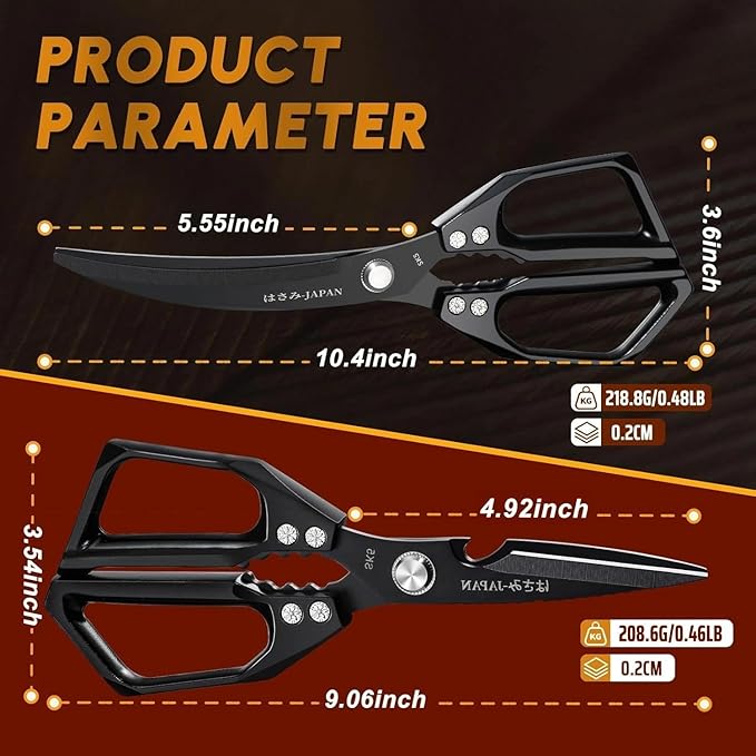 HUUSK Kitchen Scissors Set Black - Image 6