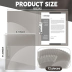 Teling 12 Pack Punchless Clamp Binder Folder 8.5 x 11 Inch Ringless Binder Holds - Image 2