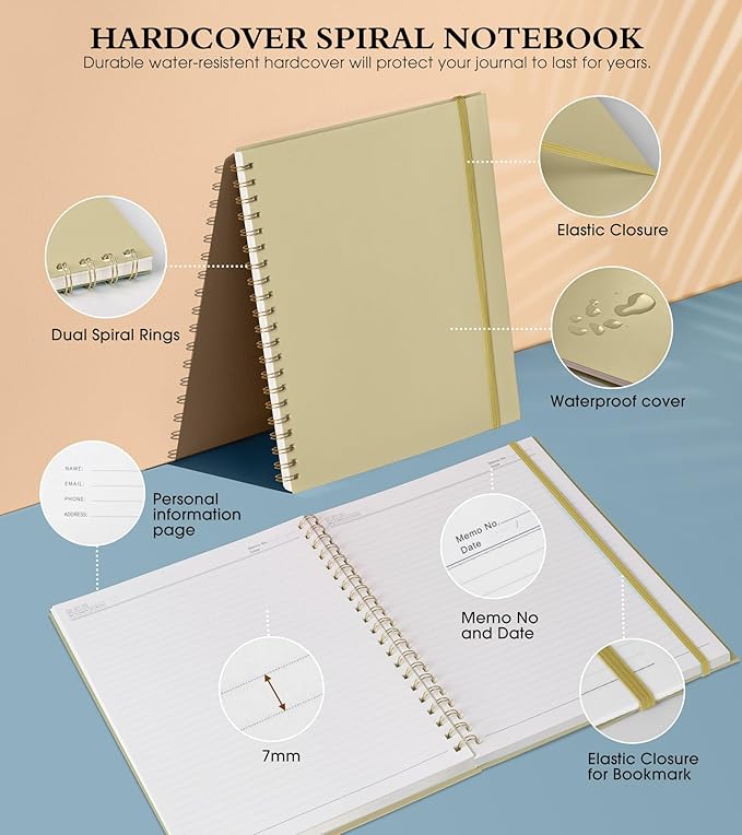 Spiral Notebook Journal 8.5” x 11”, A4 Large Notebooks - Image 3