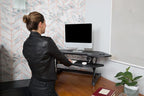 Rocelco 46" Height Adjustable Corner Standing Desk Converter - Image 6