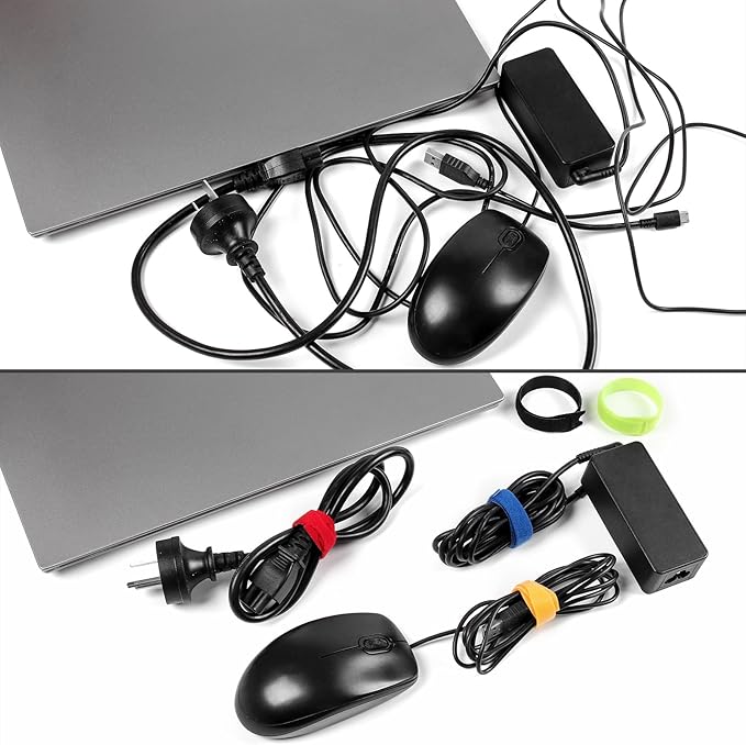 OneLeaf 120PCS Cord Organizer 6in Cable Ties Reusable - Image 4