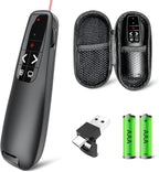 Presentation Clicker with Case Storage: Wireless Presenter Remote: Red Laser by UBUYONE%C2%AE