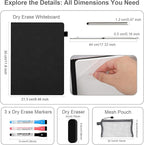 AGM Portable White Board Dry Erase Notebook, Small Travel Dry Erase Board - Image 2