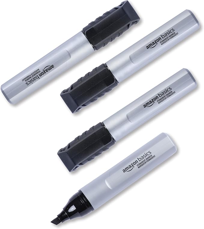 Amazon Basics Large Chisel Tip Permanent Markers - Image 3