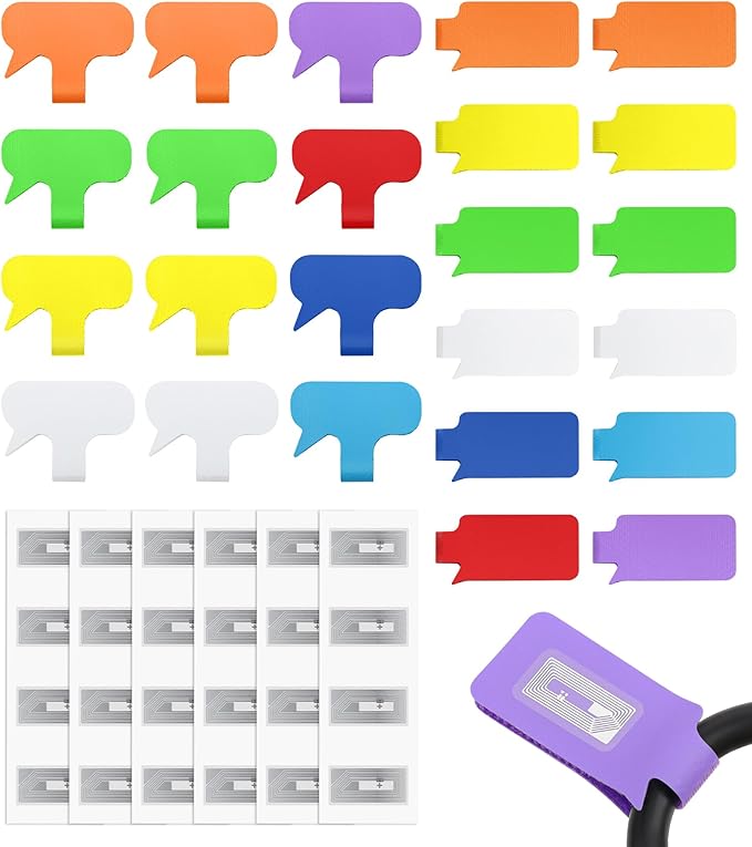 SummerBrite 24-Pack Smart NFC Cable Labels by Summerbrite