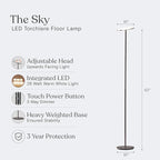 Brightech Sky LED Floor lamp, Torchiere Super Bright Floor Lamp - Image 8