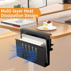 Henitol Desk Side Storage with Pen Holder, No Drill Hanging Desk Organizer - Image 5